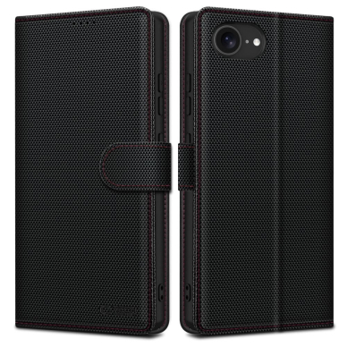 iPhone 16e – TECH-PROTECT WALLET RS dėklas - Juodas/Raudonas