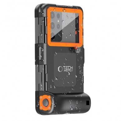 Tech-Protect Waterproof Dėklas waterproof IPX8 smartphones 4.7-6.7 - Juodas orange 1 Tech-Protect Waterproof Dėklas waterproof IPX8 smartphones 4.7-6.7 - Juodas orange 1