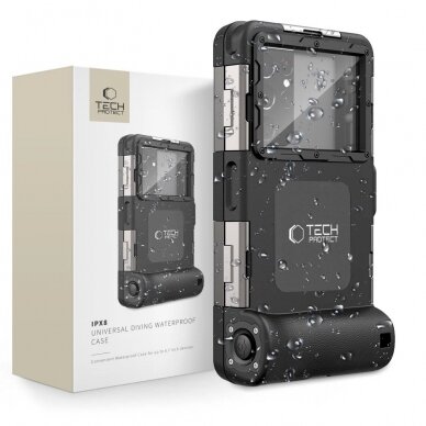 Tech-Protect Waterproof Dėklas waterproof IPX8 smartphones 4.7-6.7 - Juodas Tech-Protect Waterproof Dėklas waterproof IPX8 smartphones 4.7-6.7 - Juodas