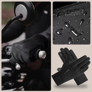 Pirštinės Tech-Protect WG01 su lietimui jautriais galiukais L dydis – juodos 4