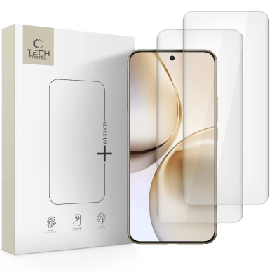 Tech-Protect Glass UV+ grūdintas stiklas skirtas Realme 14 Pro+ 5G – skaidrus