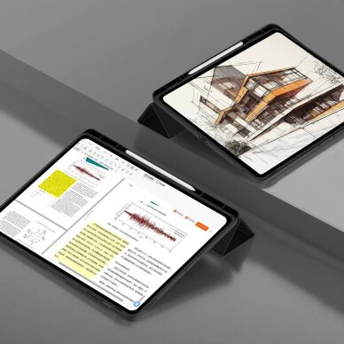 Samsung Galaxy Tab S10 FE+ 13.1 X620 / X626B dėklas TechProtect SmartCase Pen – juodas 5