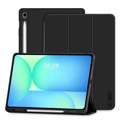 Samsung Galaxy Tab S10 FE+ 13.1 X620 / X626B dėklas TechProtect SmartCase Pen – juodas Samsung Galaxy Tab S10 FE+ 13.1 X620 / X626B dėklas TechProtect SmartCase Pen – juodas