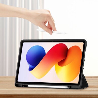 Xiaomi Poco Pad M1 / Redmi Pad 2 Pro 12.1 TechProtect SmartCase Pen dėklas – juodas 6