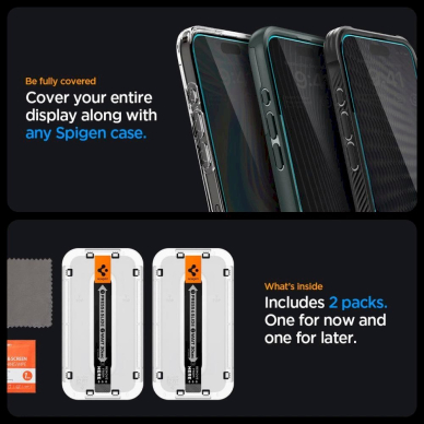TEMPERED GLASS Spigen GLAS.TR "EZ FIT" 2-PACK IPHONE 15 PRIVACY 9 TEMPERED GLASS Spigen GLAS.TR "EZ FIT" 2-PACK IPHONE 15 PRIVACY 9