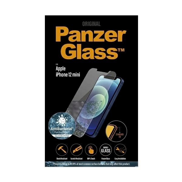 iPhone 12 Mini PanzerGlass Standard Super+ antibakterinis apsauginis stiklas 2