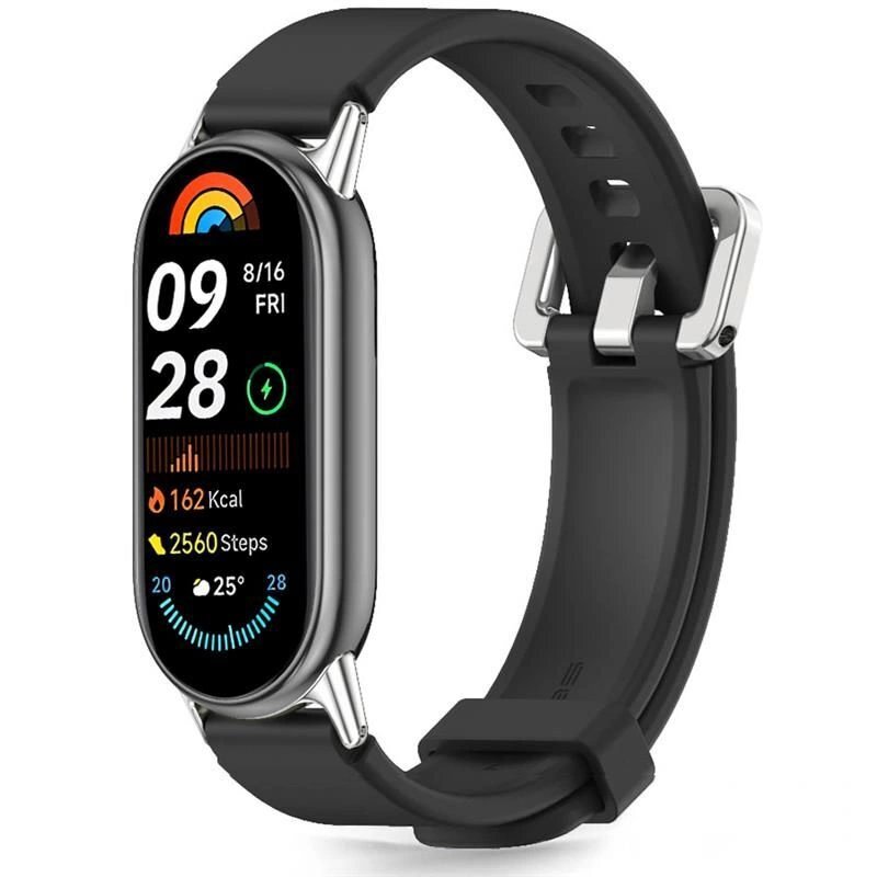 Xiaomi Smart Band 8 / 9 / 10 / NFC Tech-Protect IconBand Classic dirželis – juodas Xiaomi Smart Band 8 / 9 / 10 / NFC Tech-Protect IconBand Classic dirželis – juodas