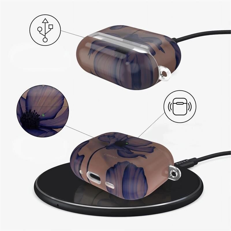 AirPods Pro 3 Tech-Protect Lamano dėklas – rudas / violetinis 3