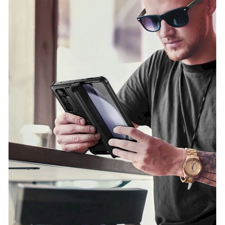 Tech-Protect Kevlar Pro Pen Dėklas Samsung Galaxy Z Fold 5 - Juodas 4 Tech-Protect Kevlar Pro Pen Dėklas Samsung Galaxy Z Fold 5 - Juodas 4