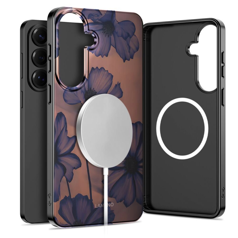 Samsung Galaxy S26 Tech-Protect Lamano MagSafe dėklas – rudas ir violetinis 1