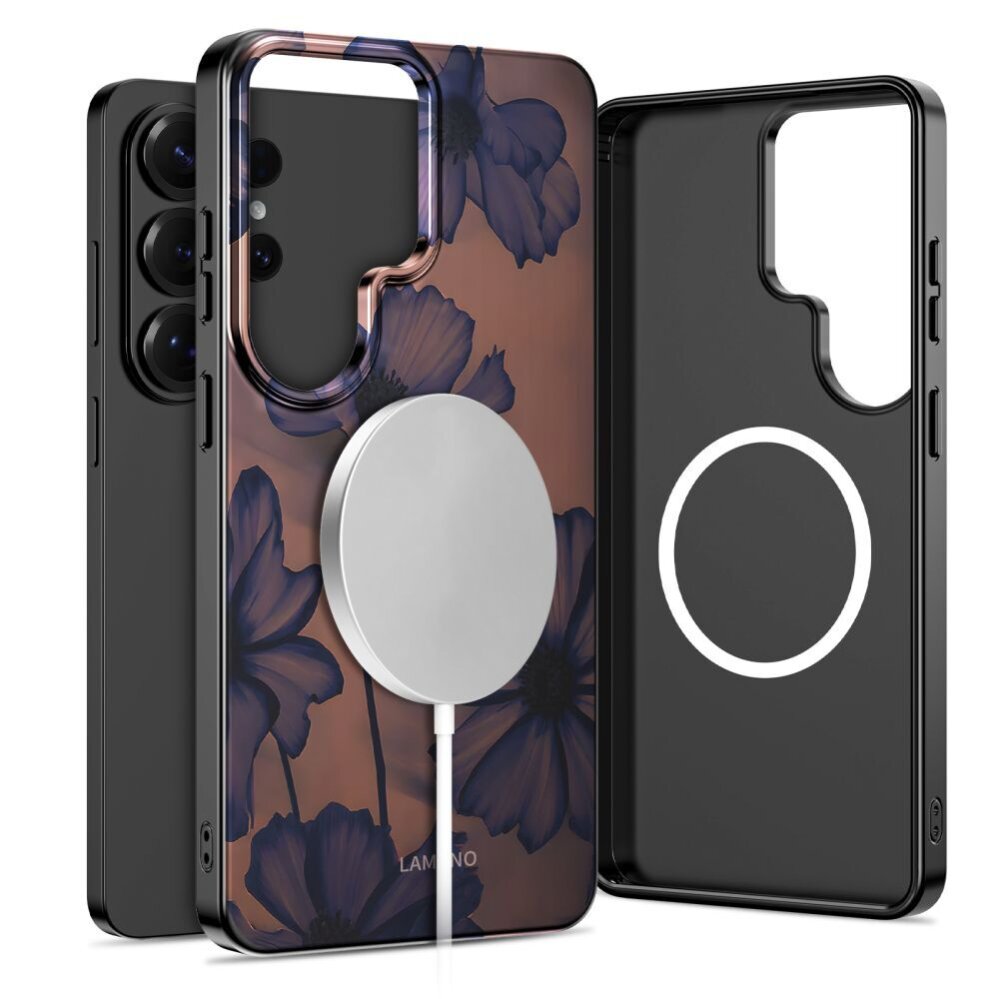 Samsung Galaxy S26 Ultra Tech-Protect Lamano MagSafe dėklas – rudas ir violetinis 1