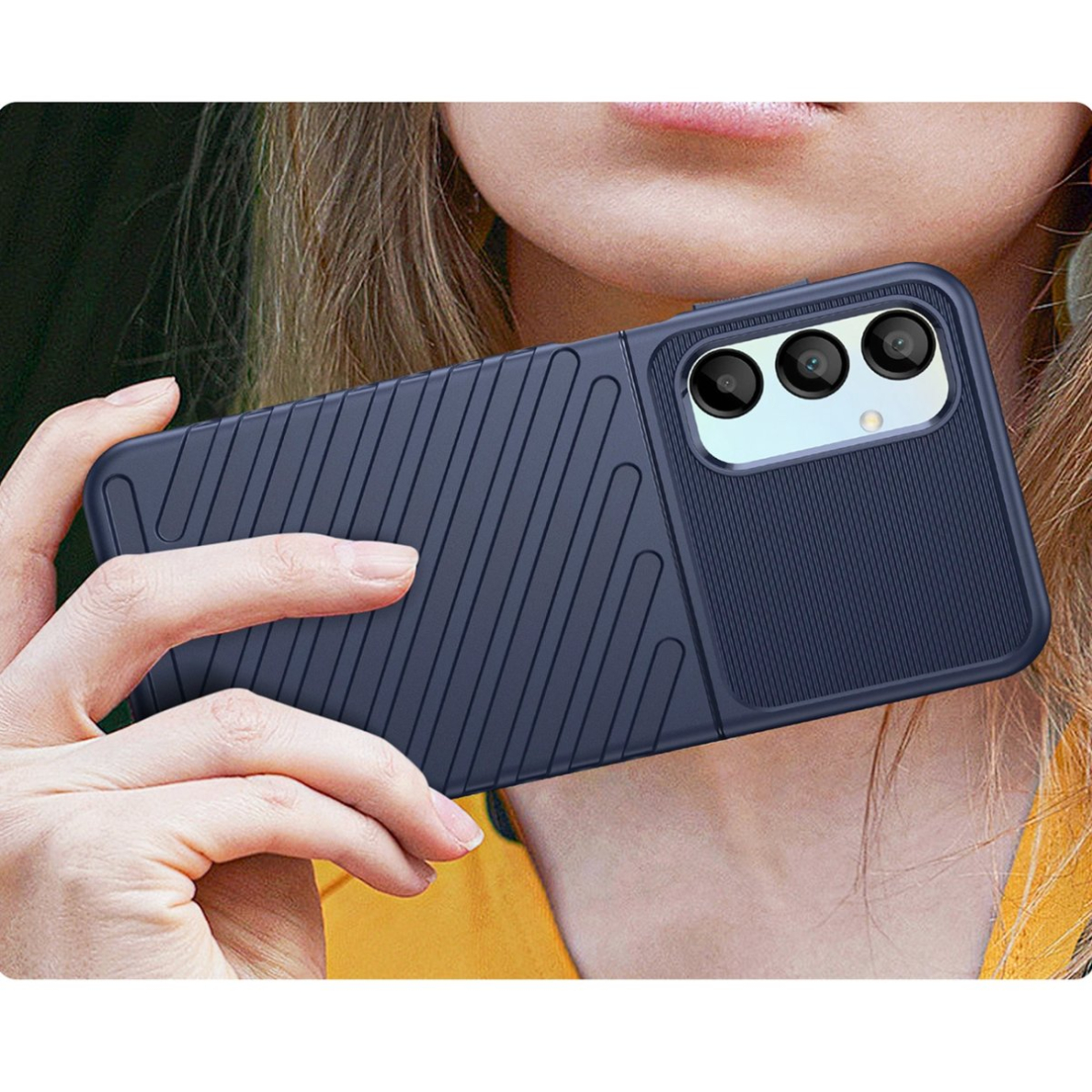 Thunder Dėklas Samsung Galaxy A16 / A16 5G Silicone Armored Cover - Mėlynas 5 Thunder Dėklas Samsung Galaxy A16 / A16 5G Silicone Armored Cover - Mėlynas 5