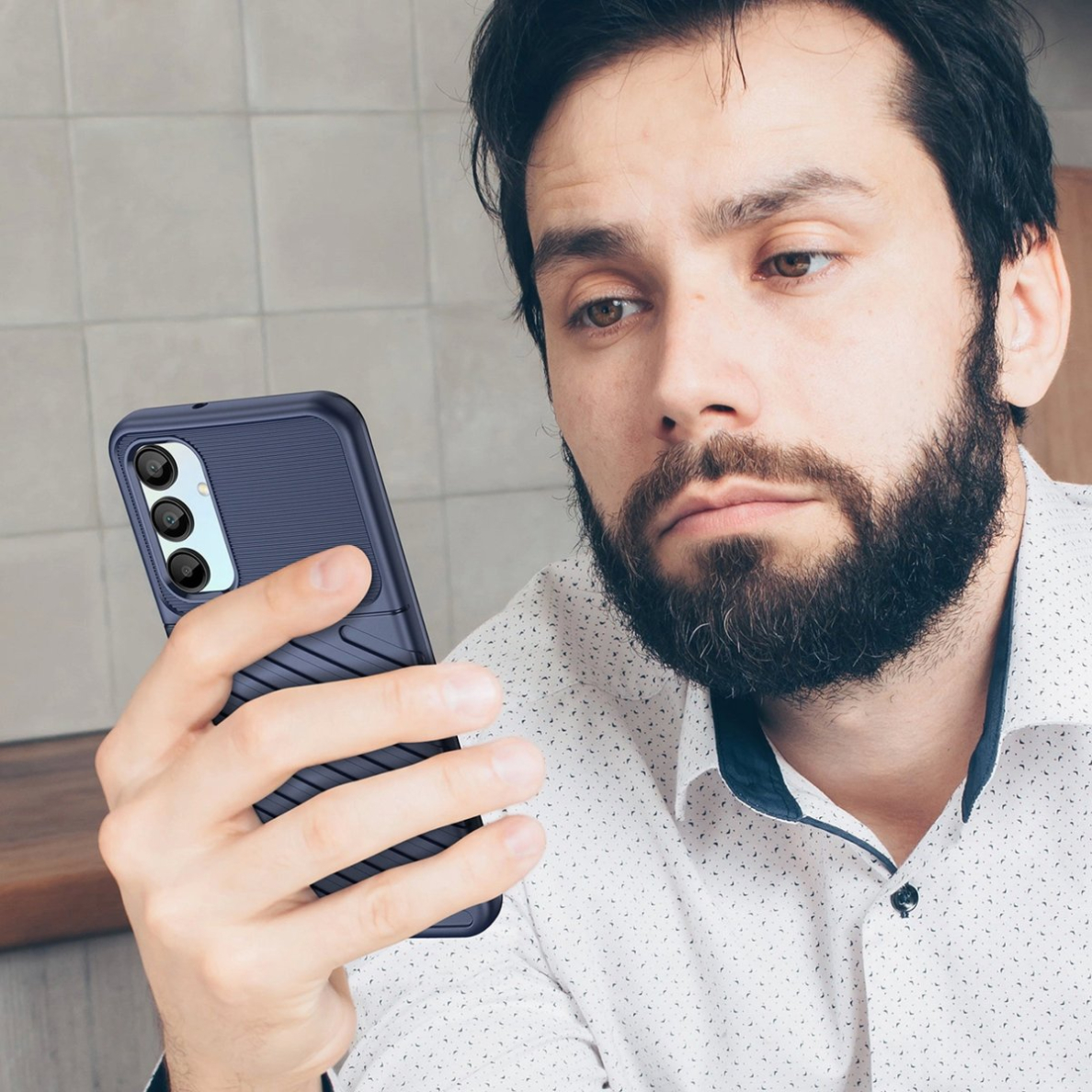 Thunder silikoninis šarvuotas dėklas Samsung Galaxy A26 - mėlynas 4