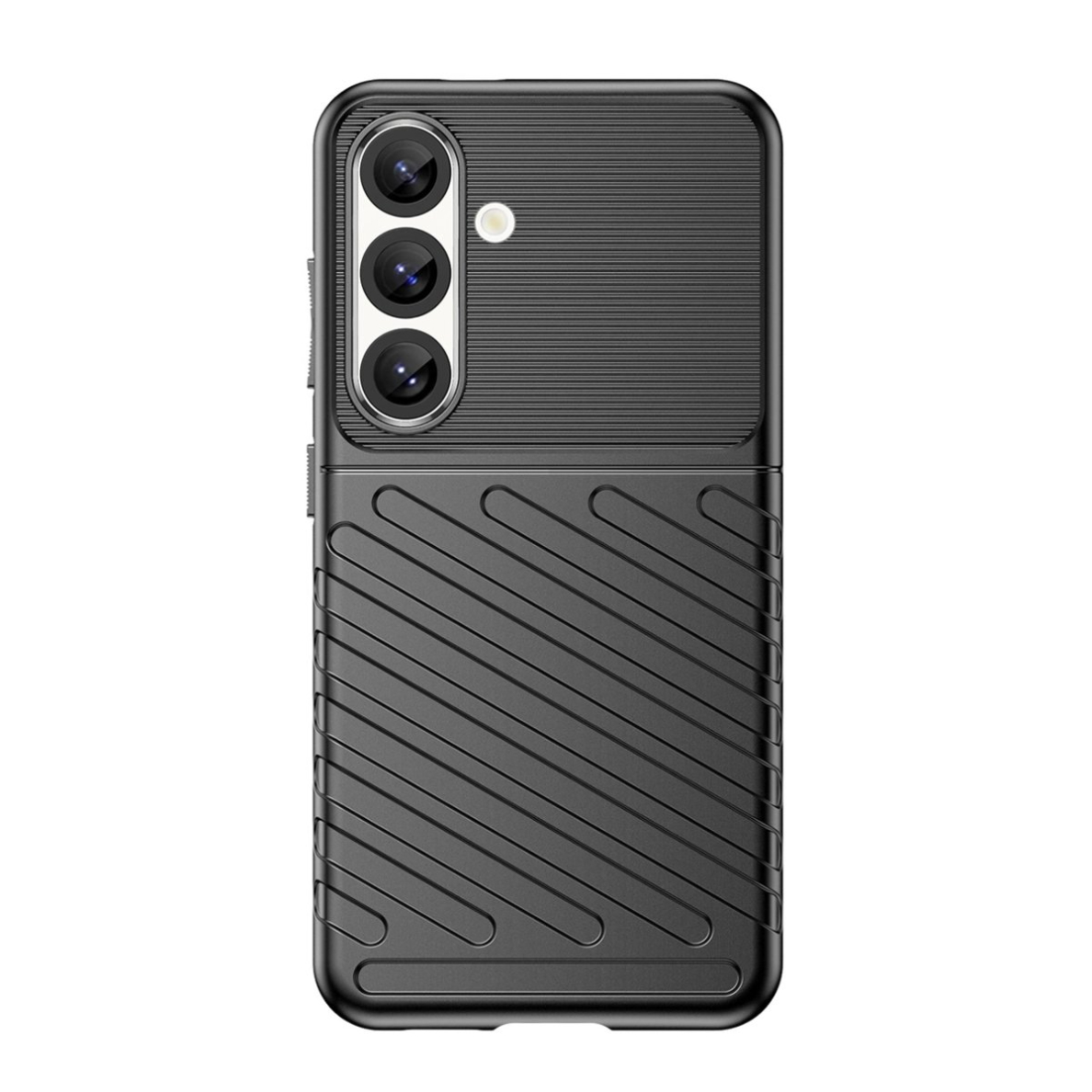 Thunder Dėklas Samsung Galaxy S25 Silicone Armored Dėklas Juodas Thunder Dėklas Samsung Galaxy S25 Silicone Armored Dėklas Juodas