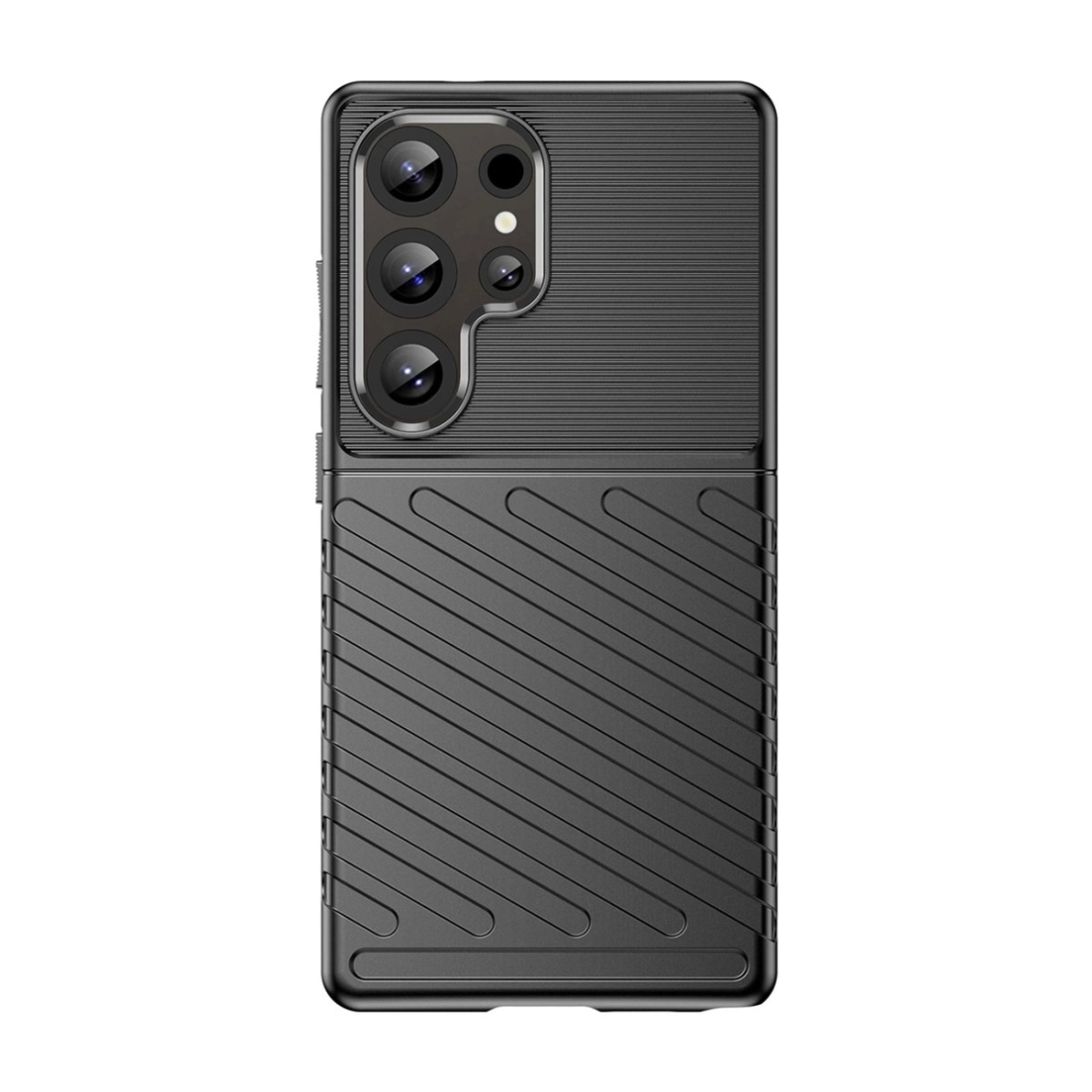 Thunder Dėklas Samsung Galaxy S25 Ultra Silicone Armored Dėklas - Juodas 1 Thunder Dėklas Samsung Galaxy S25 Ultra Silicone Armored Dėklas - Juodas 1