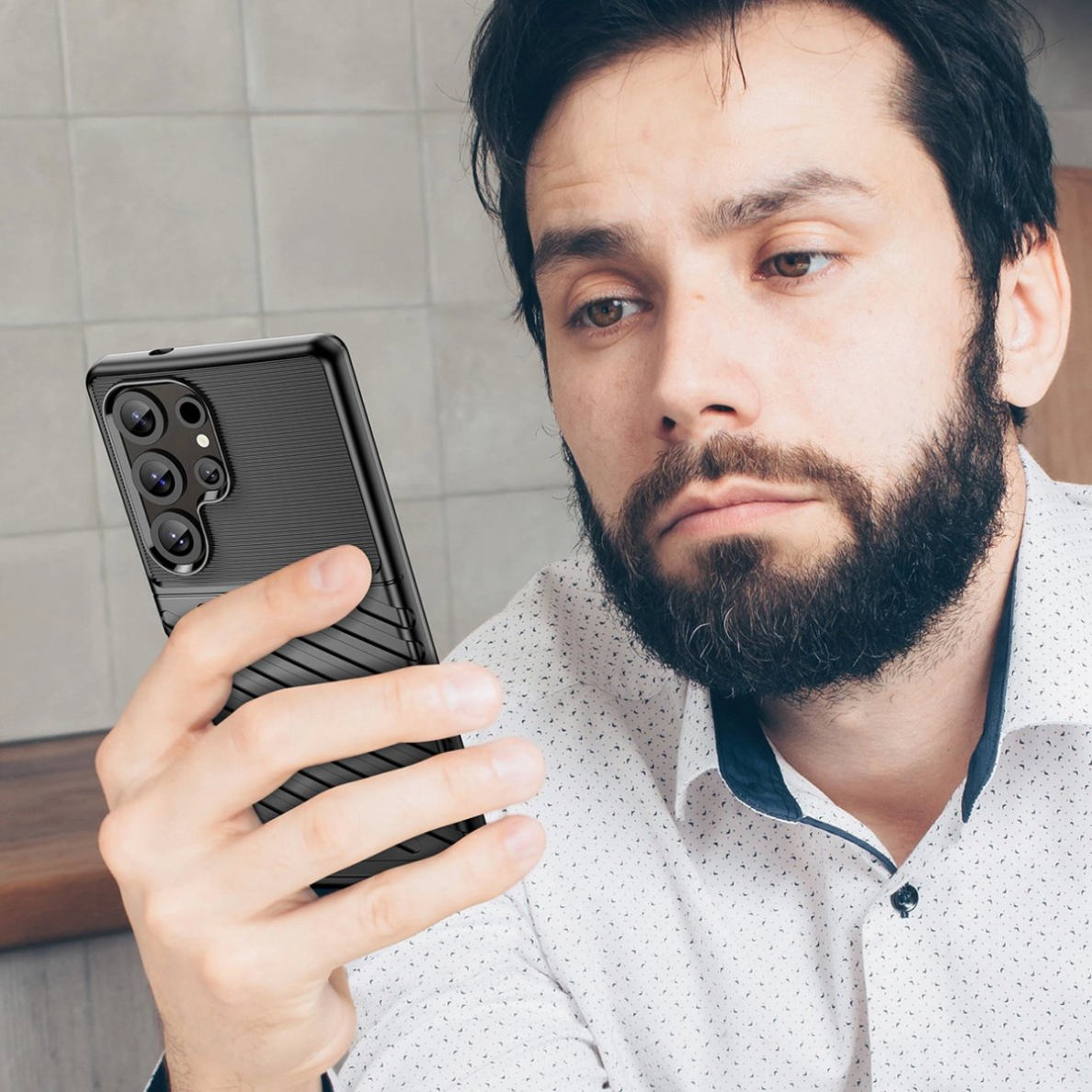 Thunder Dėklas Samsung Galaxy S25 Ultra Silicone Armored Dėklas - Juodas 6 Thunder Dėklas Samsung Galaxy S25 Ultra Silicone Armored Dėklas - Juodas 6