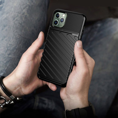 Tpu Dėklas Nugarėlė "Thunder Case Flexible Tough Rugged" Iphone 11 Pro Max Žalias  8