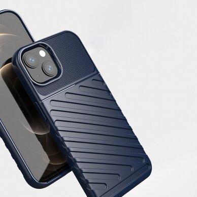 Dėklas Thunder Case Flexible Tough Rugged iPhone 13 Mėlynas 2