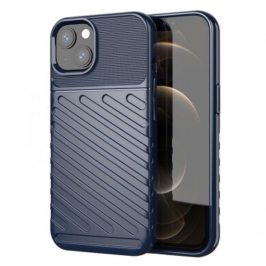 Thunder Case Flexible Tough Rugged Cover TPU dėklas iPhone 13 mini mėlynas