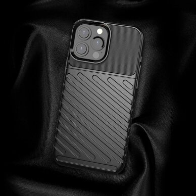Dėklas Thunder Case Flexible iPhone 13 Pro Max juodas 2