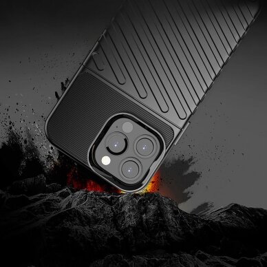 Dėklas Thunder Case Flexible iPhone 13 Pro Max juodas 4