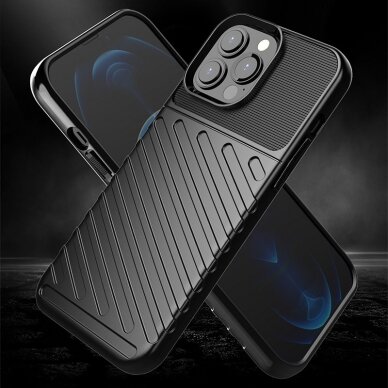 Dėklas Thunder Case Flexible iPhone 13 Pro Max mėlynas 3