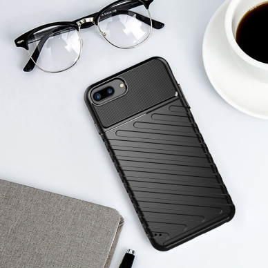 Tpu Dėklas Nugarėlė "Thunder Case Flexible Tough Rugged" Iphone 8 Plus / Iphone 7 Plus Juodas  10