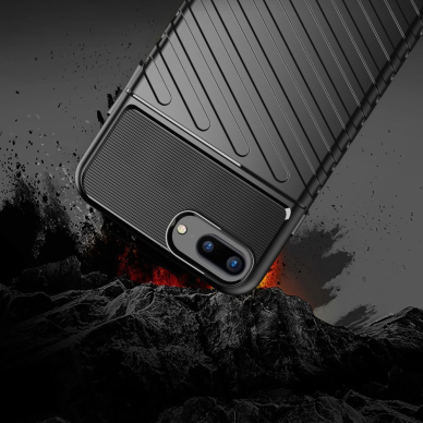 Tpu Dėklas Nugarėlė "Thunder Case Flexible Tough Rugged" Iphone 8 Plus / Iphone 7 Plus Juodas  4