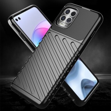 Dėklas Thunder Case Flexible Tough Rugged Cover TPU Case Motorola Moto G100 / Edge S Juodas 1 Dėklas Thunder Case Flexible Tough Rugged Cover TPU Case Motorola Moto G100 / Edge S Juodas 1