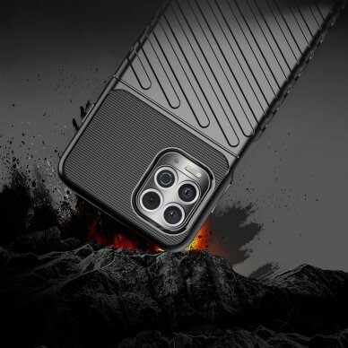Dėklas Thunder Case Flexible Tough Rugged Cover TPU Case Motorola Moto G100 / Edge S Juodas 4