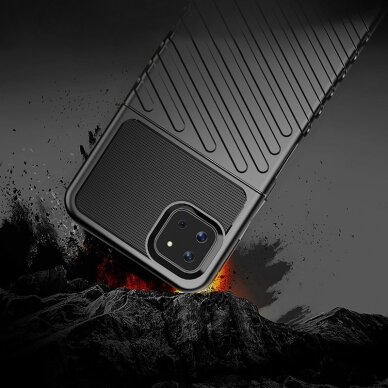 Dėklas Thunder Case Flexible Tough Rugged Cover TPU Samsung Galaxy A22 5G Juodas 3