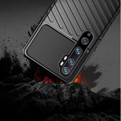 Tpu Dėklas Nugarėlė "Thunder Case Flexible Tough Rugged" Samsung Galaxy Note 10 Juodas  4