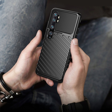 Tpu Dėklas Nugarėlė "Thunder Case Flexible Tough Rugged" Samsung Galaxy Note 10 Juodas  8
