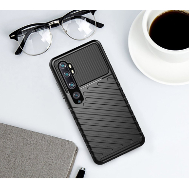 Tpu Dėklas Nugarėlė "Thunder Case Flexible Tough Rugged" Samsung Galaxy Note 10 Juodas  9