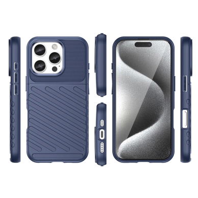 Dėklas Thunder iPhone 16 Pro Max silikoninis - Mėlynas 2 Dėklas Thunder iPhone 16 Pro Max silikoninis - Mėlynas 2