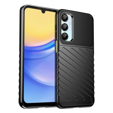 Thunder silikoninis šarvuotas dėklas Samsung Galaxy A26 - juodas