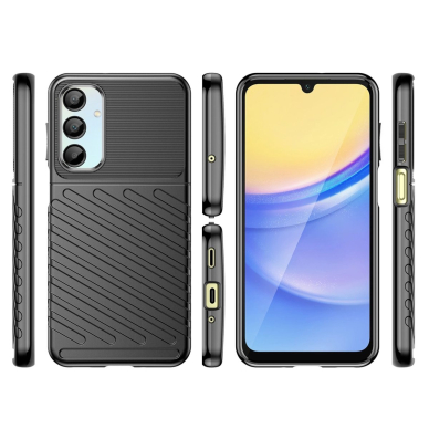 Thunder silikoninis šarvuotas dėklas Samsung Galaxy A56 / A36 - juodas 2 Thunder silikoninis šarvuotas dėklas Samsung Galaxy A56 / A36 - juodas 2