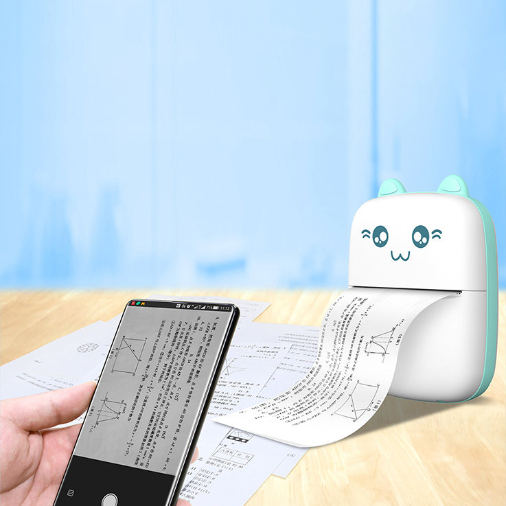 Thermal printer mini cat HURC9 - Mėlynas 1 Thermal printer mini cat HURC9 - Mėlynas 1