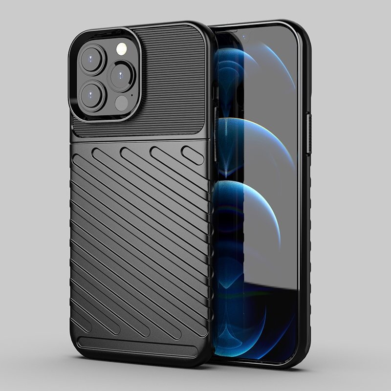 Dėklas Thunder Case Flexible iPhone 13 Pro Max juodas 13 Dėklas Thunder Case Flexible iPhone 13 Pro Max juodas 13