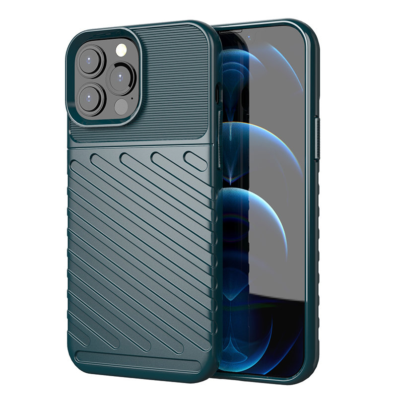 Dėkals Thunder Case Flexible iPhone 13 Pro Max žalias Dėkals Thunder Case Flexible iPhone 13 Pro Max žalias
