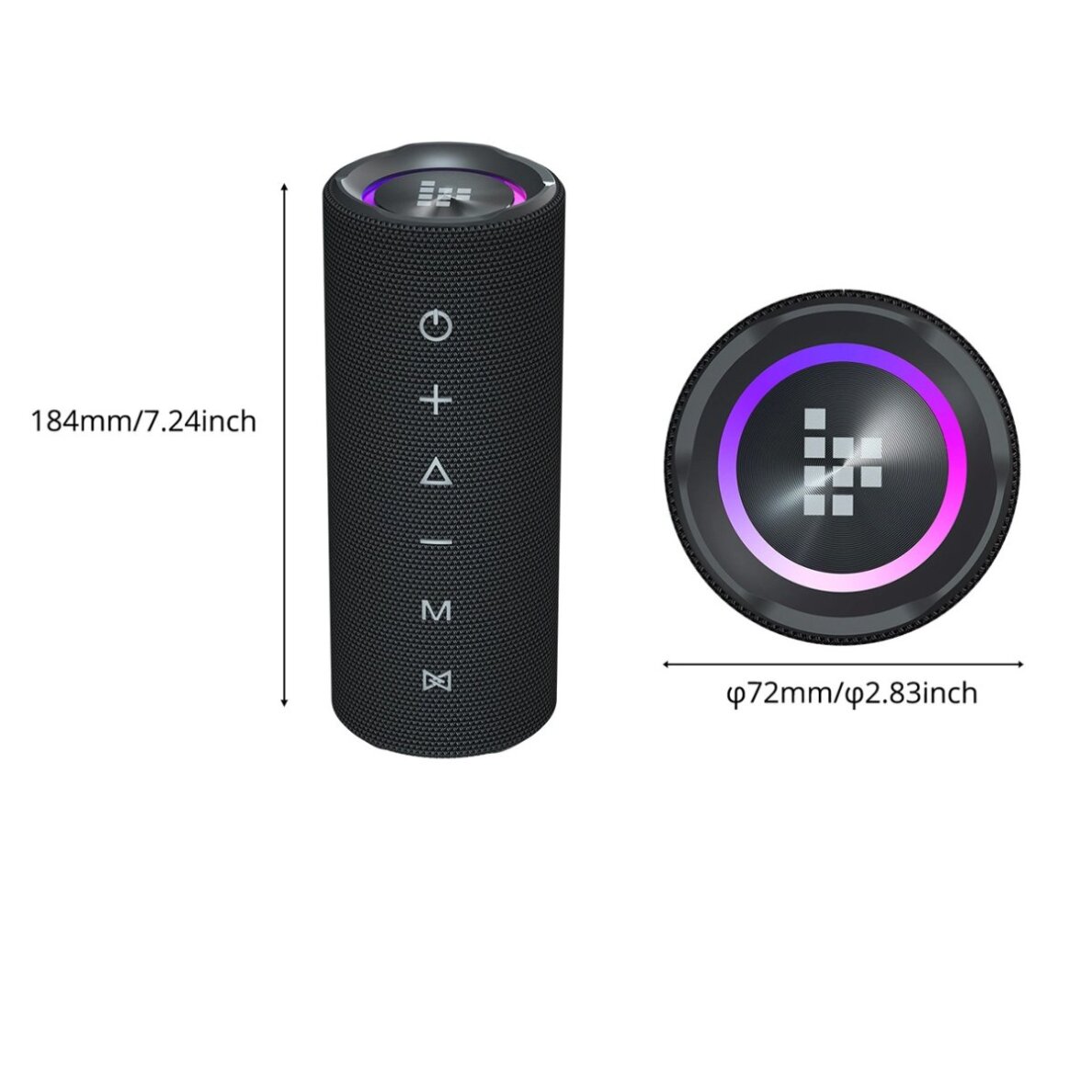 Nešiojamas „Bluetooth“ garsiakalbis Tronsmart Mirtune C2 24W – juodas 5