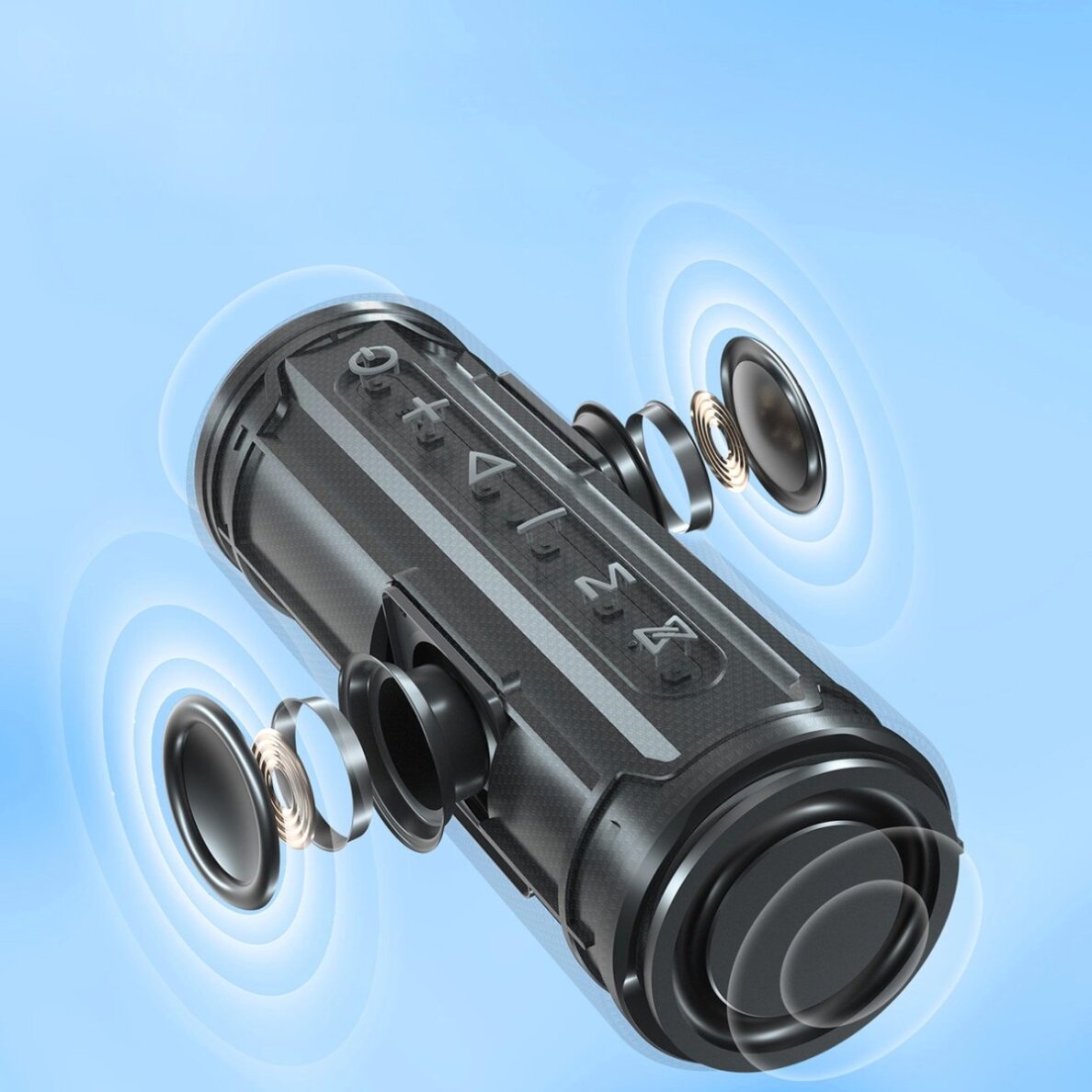 Nešiojamas „Bluetooth“ garsiakalbis Tronsmart Mirtune C2 24W – juodas 7