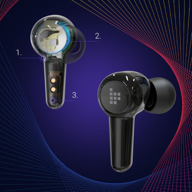Vandeniui Atsparios Belaidės Ausinės Tronsmart Apollo Air + TWS Bluetooth 5.2 Juodos (372359) 10