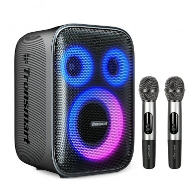 Tronsmart Halo 200 120W belaidė kolonėlė + 2 mikrofonai – juoda