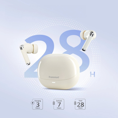 Tronsmart Soundfii R4 belaidės Bluetooth 5.3 ENC ausinės – baltos 9