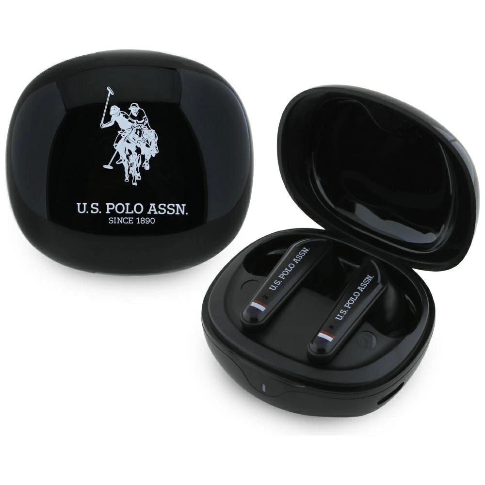 Belaidės ausinės TWS US Polo DH Logo Bluetooth – juodos Belaidės ausinės TWS US Polo DH Logo Bluetooth – juodos