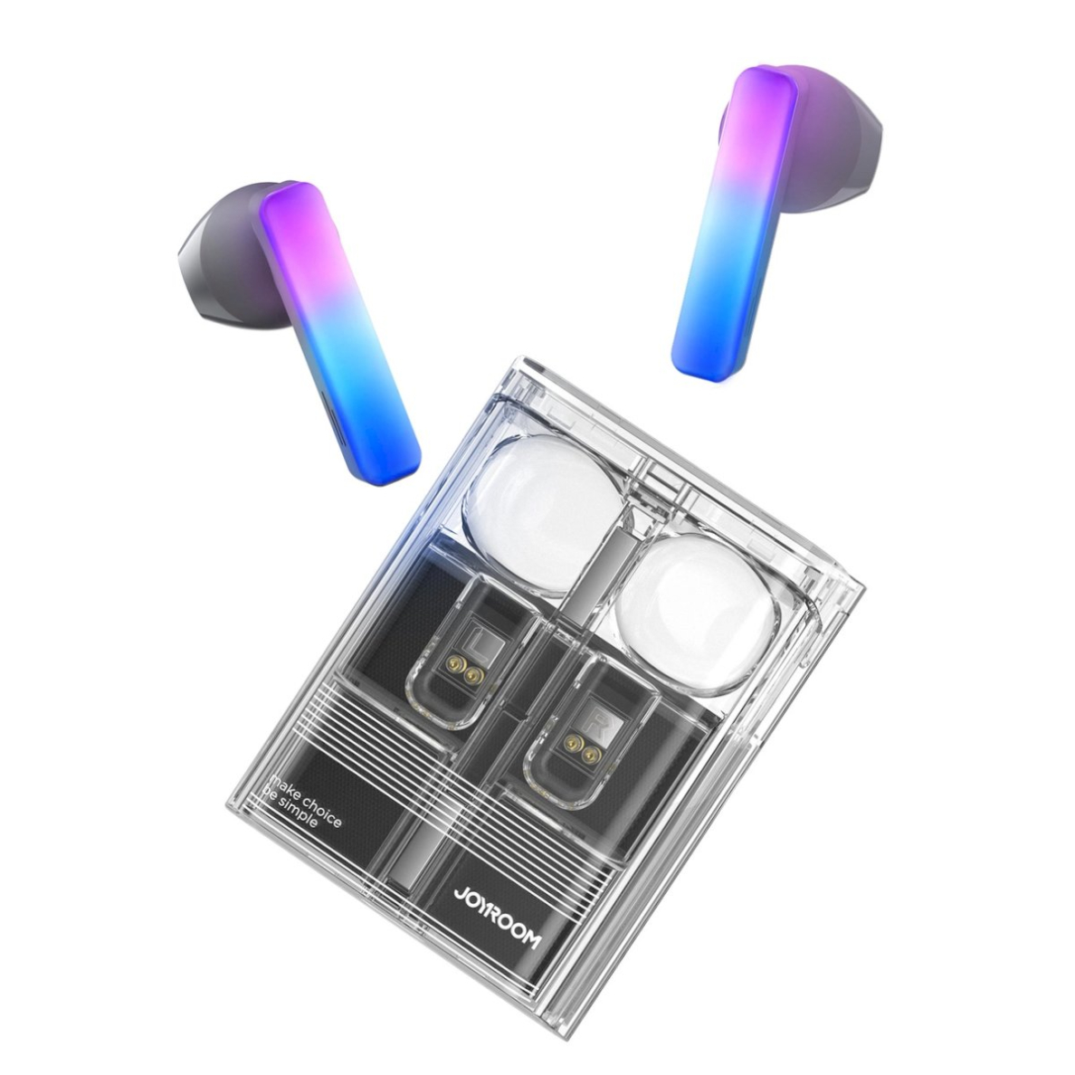 TWS Joyroom JR-TC1 IceLens Series wireless AusinėsLED lights - Juodas TWS Joyroom JR-TC1 IceLens Series wireless AusinėsLED lights - Juodas