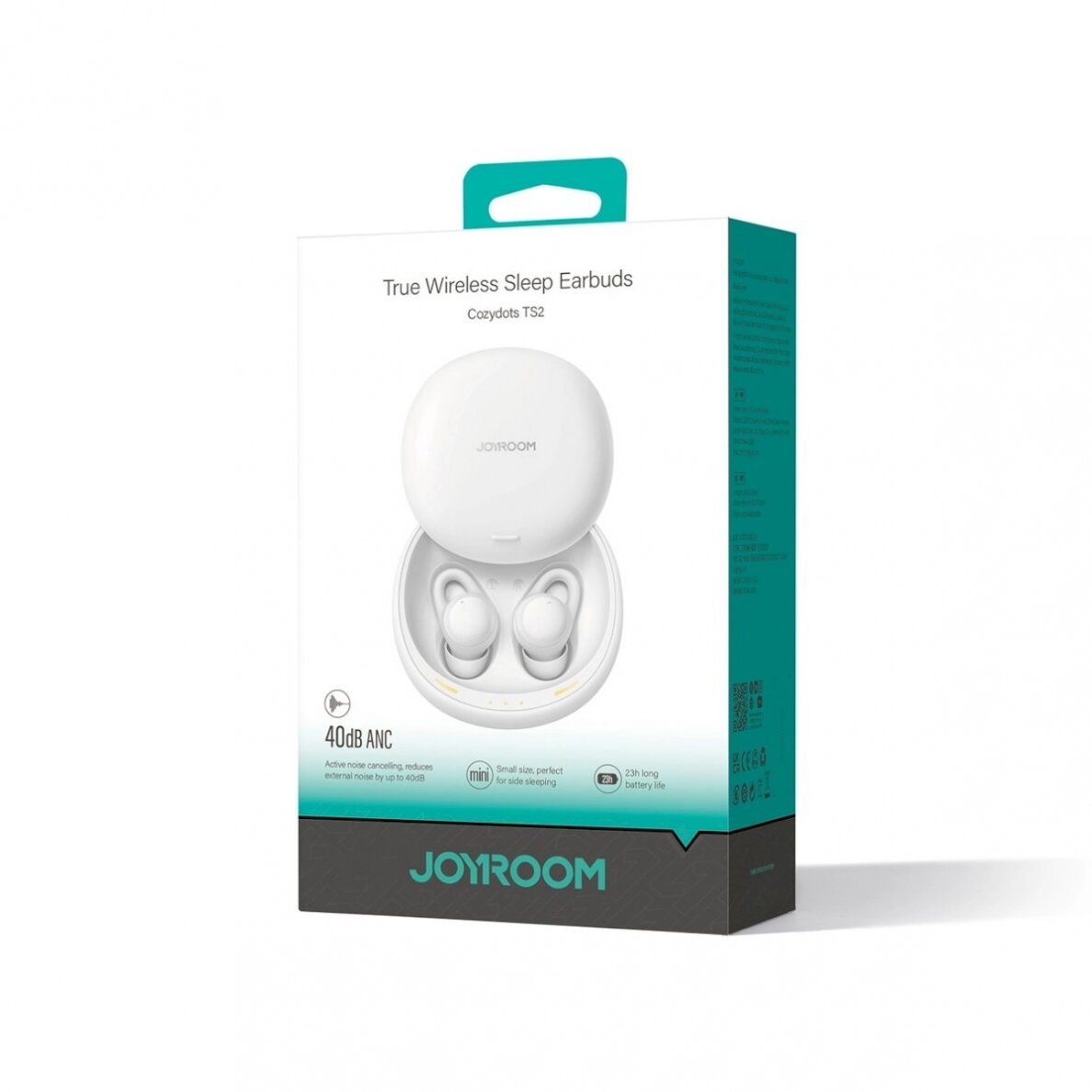 Joyroom JR-TS2 Cozydots Series TWS belaidės ausinės su aktyviu triukšmo slopinimu, Bluetooth 5.3 – baltos 8