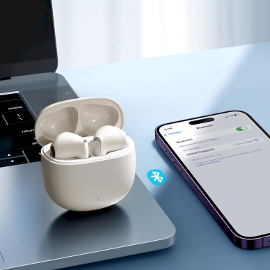 TWS Joyroom Funpods Series JR-FB1 Bluetooth 5.3 wireless Ausinės - beige 12 TWS Joyroom Funpods Series JR-FB1 Bluetooth 5.3 wireless Ausinės - beige 12