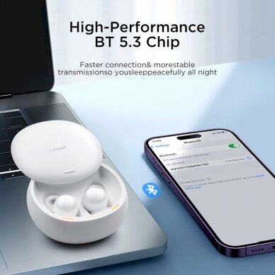 Joyroom JR-TS2 Cozydots Series TWS belaidės ausinės su aktyviu triukšmo slopinimu, Bluetooth 5.3 – baltos 5